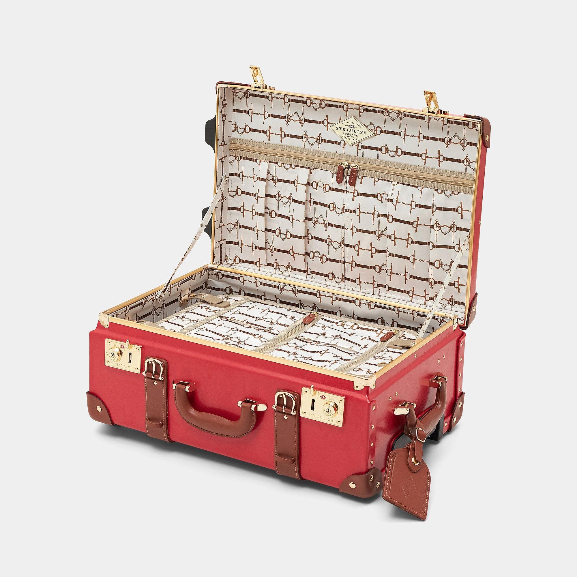 The Diplomat Red Carry-On Luggage - Lightweight & Durable Suitcase for Travel, Business Trips & Weekend Getaways