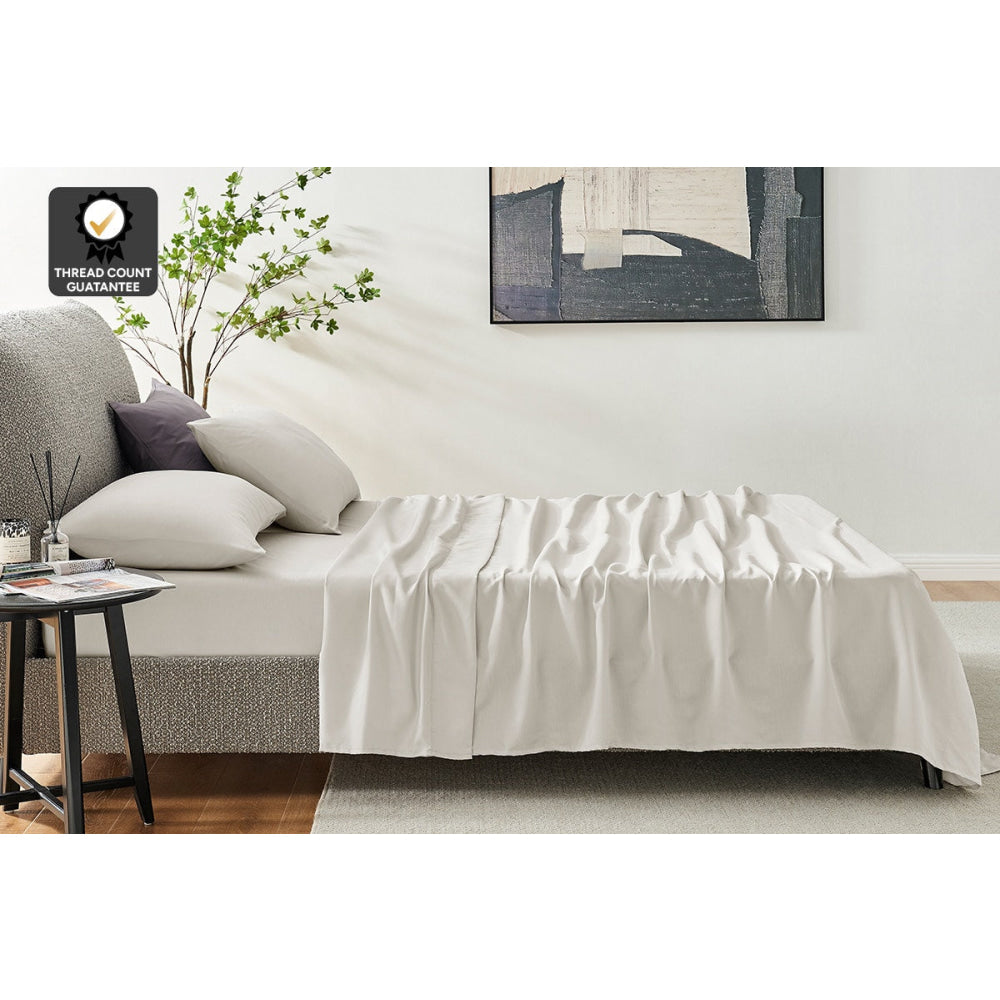 Premium 1200 Thread Count Cotton Bed Sheet Set - Nimbus Cloud Design | Ultra Soft & Breathable for All-Season Comfort | Perfect for Master Bedroom, Guest Room & Luxury Hotels