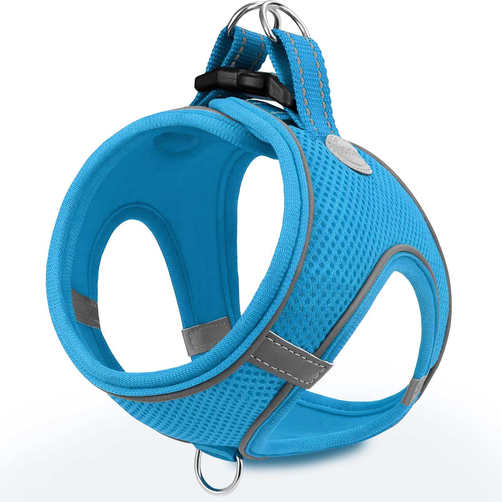 Joytale Small Dog Harness - Breathable Mesh Step-in Vest with Reflective Pads for Puppies & Extra Small Dogs (XS, Sky Blue) - Perfect for Walking, Training & Outdoor Adventures