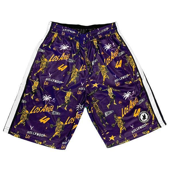 Boys LA Basketball Flow Shorts - Breathable Athletic Shorts for Kids - Perfect for Basketball, Running, and Casual Wear