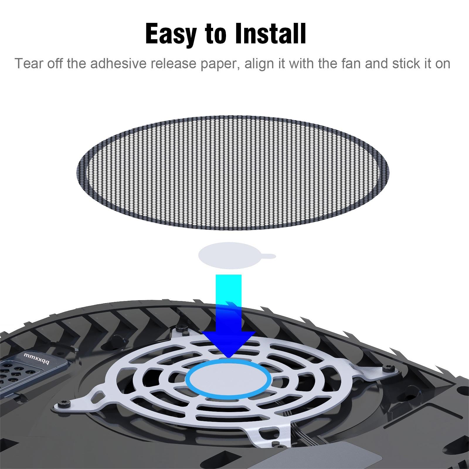 4Pcs PS5 Cooling Fan Dust Screen & Heat Dissipation Ventilation Covers with 1 Silicone Dust Plug Set - Compatible with PS5 Pro & Slim Models - Prevent Overheating & Dust Protection for Gaming Consoles