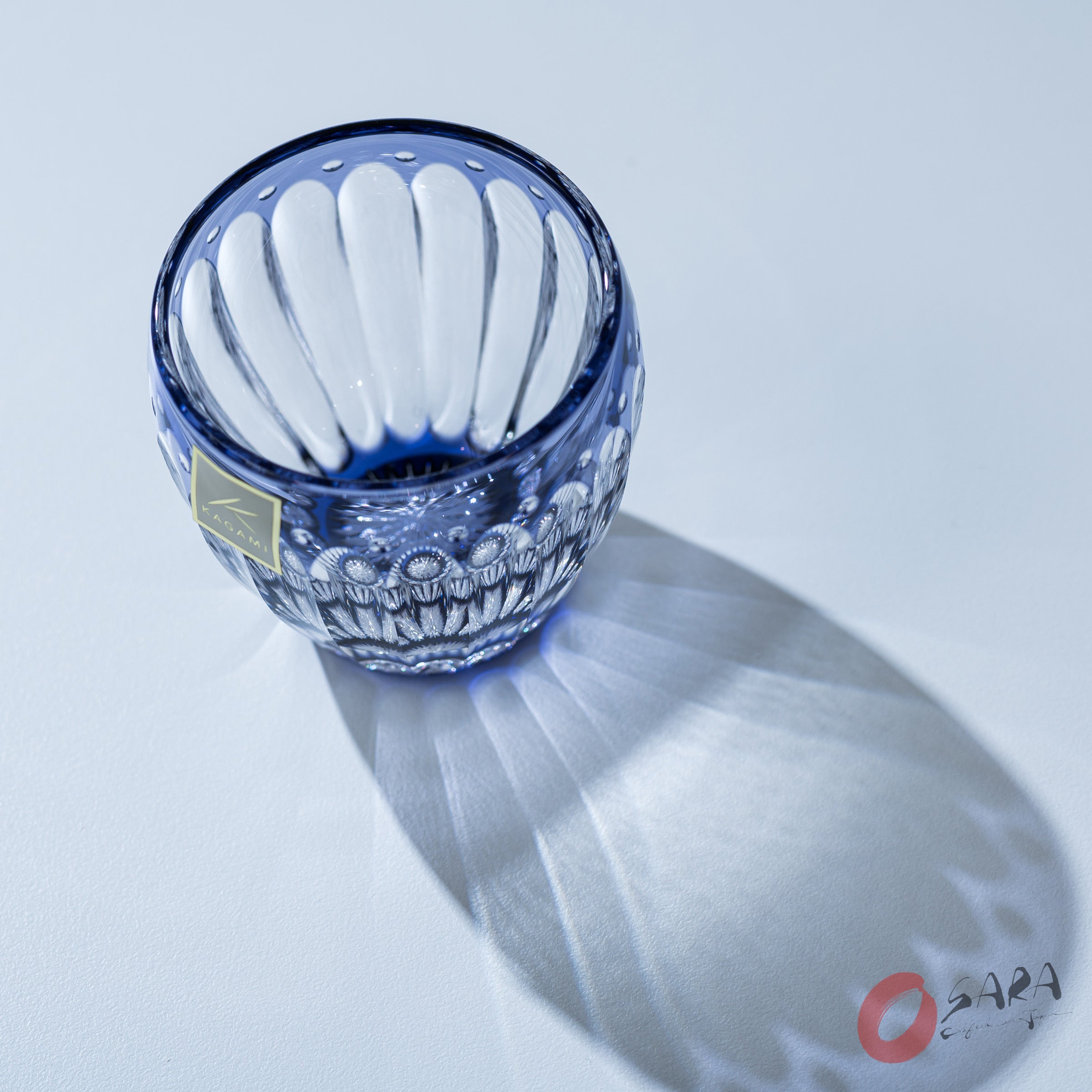 Premium KAGAMI Crystal Sake Glass Set - Elegant Chrysanthemum Design - Japanese Style Drinking Cups for Sake, Wine & Cocktails - Perfect for Gifts, Dinner Parties & Home Bar Decor