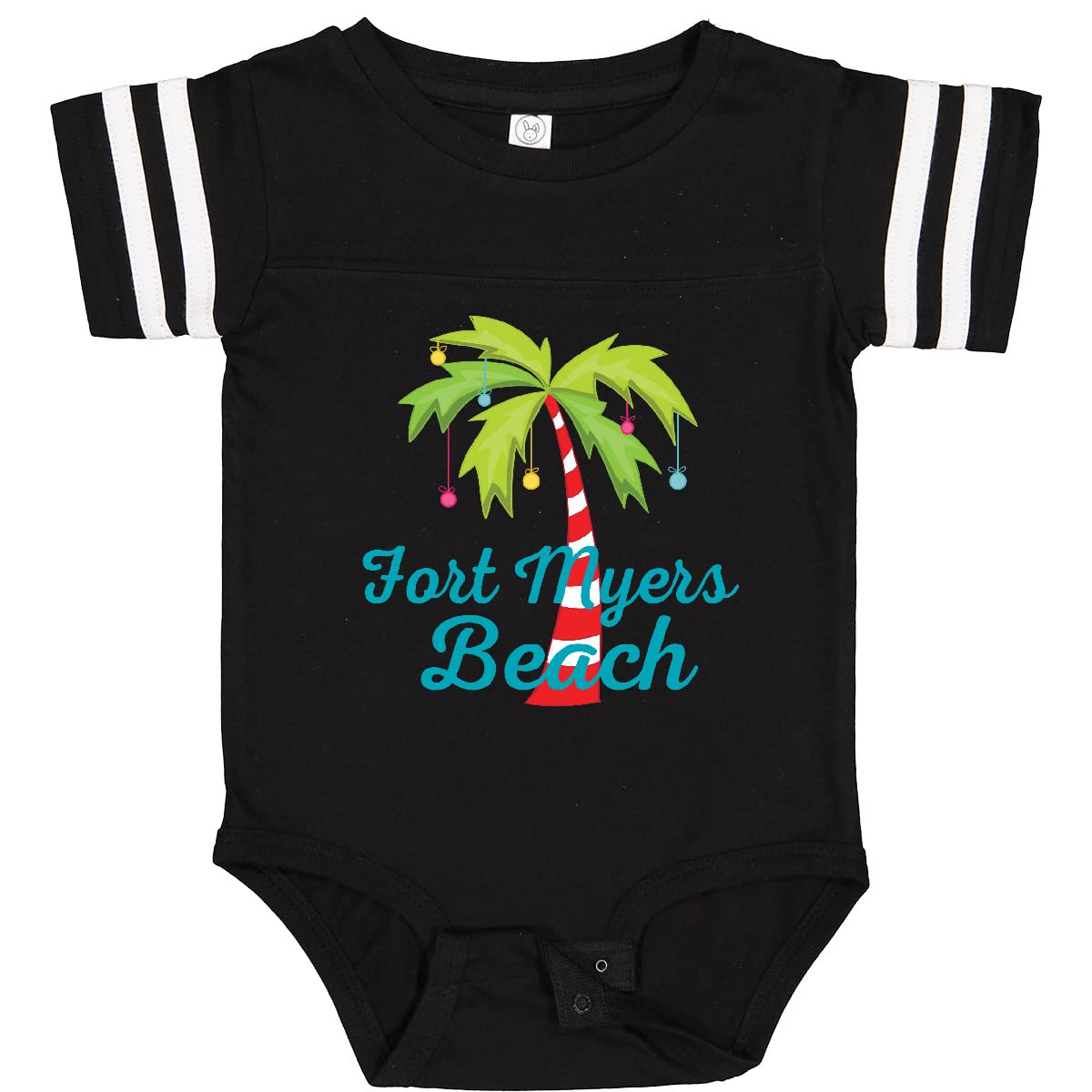 Inktastic Fort Myers Beach Florida Christmas Vacation Baby Bodysuit - Cute Holiday Outfit for Infants & Toddlers - Perfect for Family Photos, Christmas Parties & Vacation Souvenirs