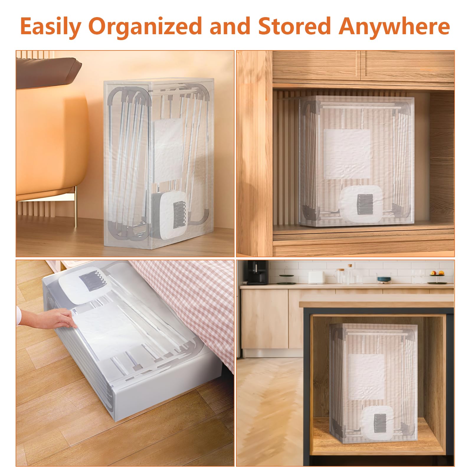 1500W Electric Clothes Dryer Machine with Timer - 2-Tier Foldable Laundry Drying Rack & Wardrobe for Apartments, RV, Travel & Home Use | Fast Drying Solution for Small Spaces