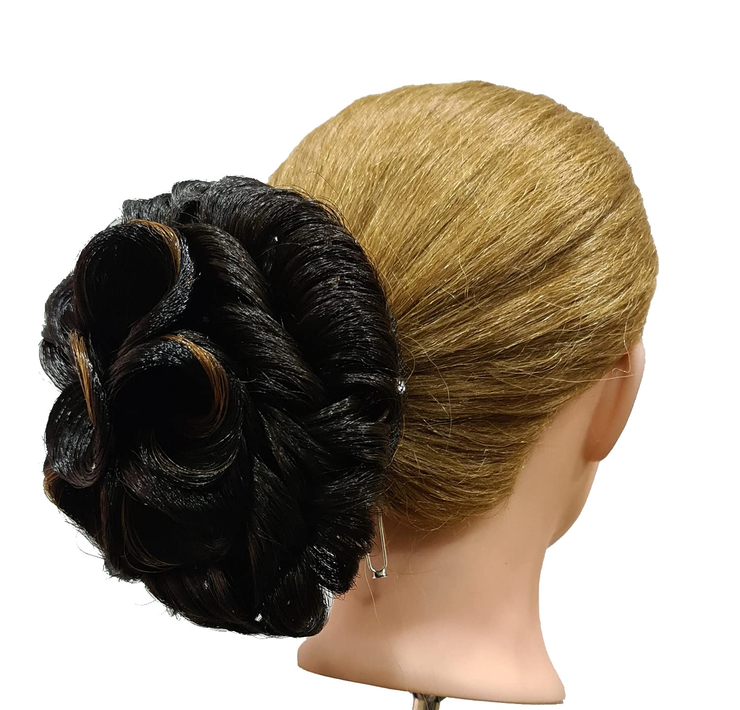 Foreign Holics Bun Maker Hair Accessories - Black Hair Scrunches & Bun Extensions for Women | Perfect for Workouts, Yoga & Everyday Hairstyles