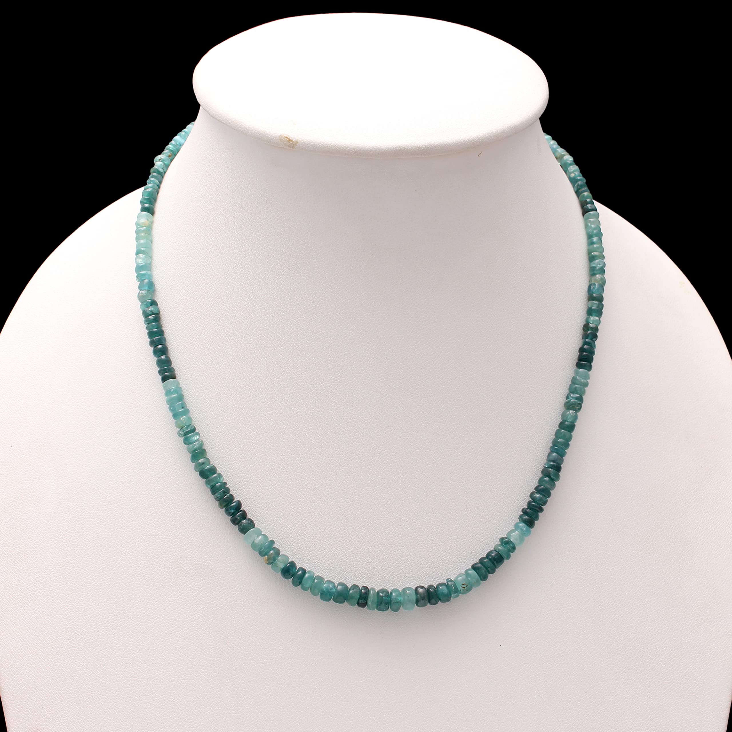 Natural Grandidierite Sterling Silver Necklace with Adjustable Chain - Handmade Beaded Jewelry for Healing & Energy - Elegant Yoga & Meditation Accessory - Perfect for Casual Wear, Spiritual Practice & Gift Giving