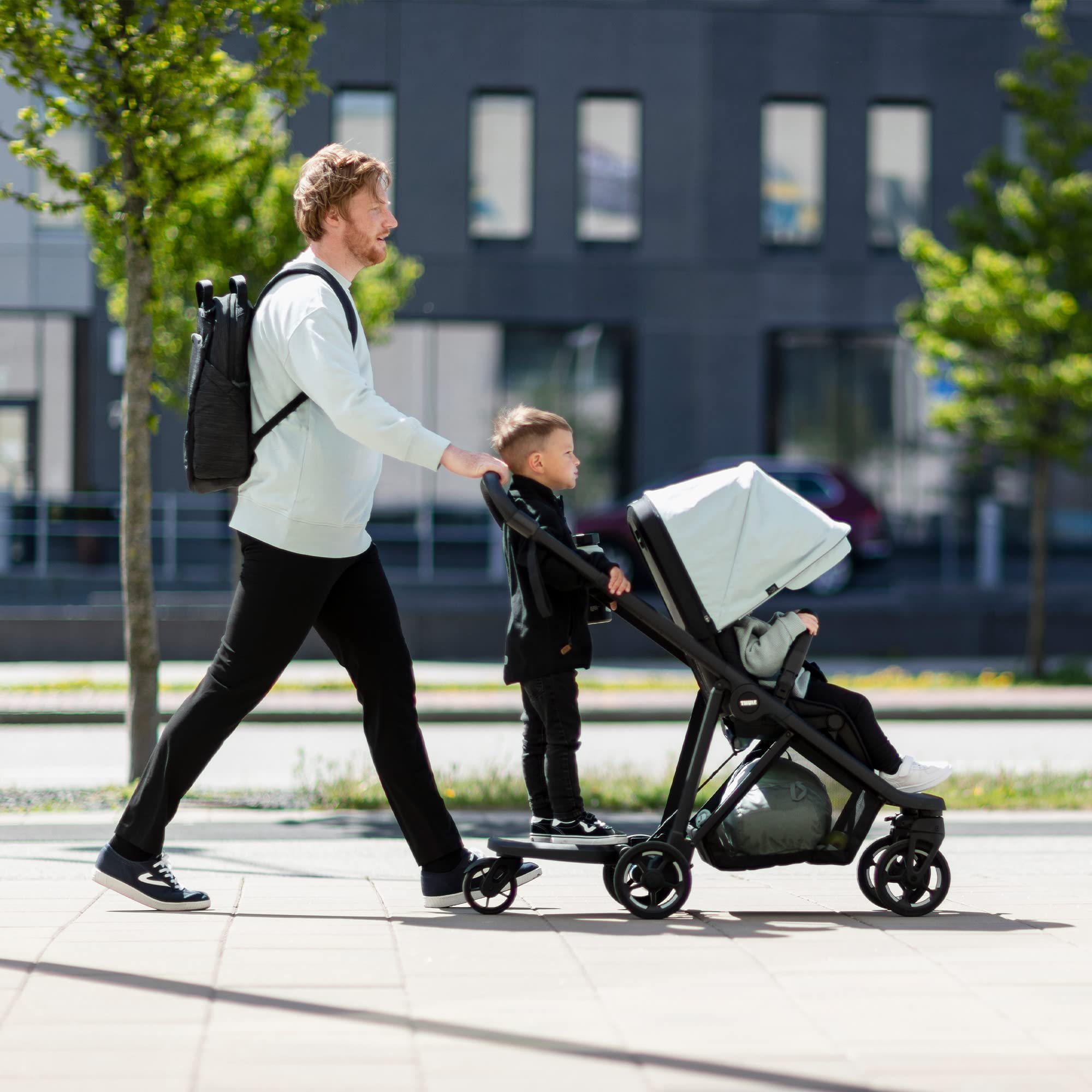 Thule Stroller Rider Board - Universal Stroller Accessory for Kids, Toddler Standing Platform with Easy Attachment - Perfect for Jogging, Shopping & Travel