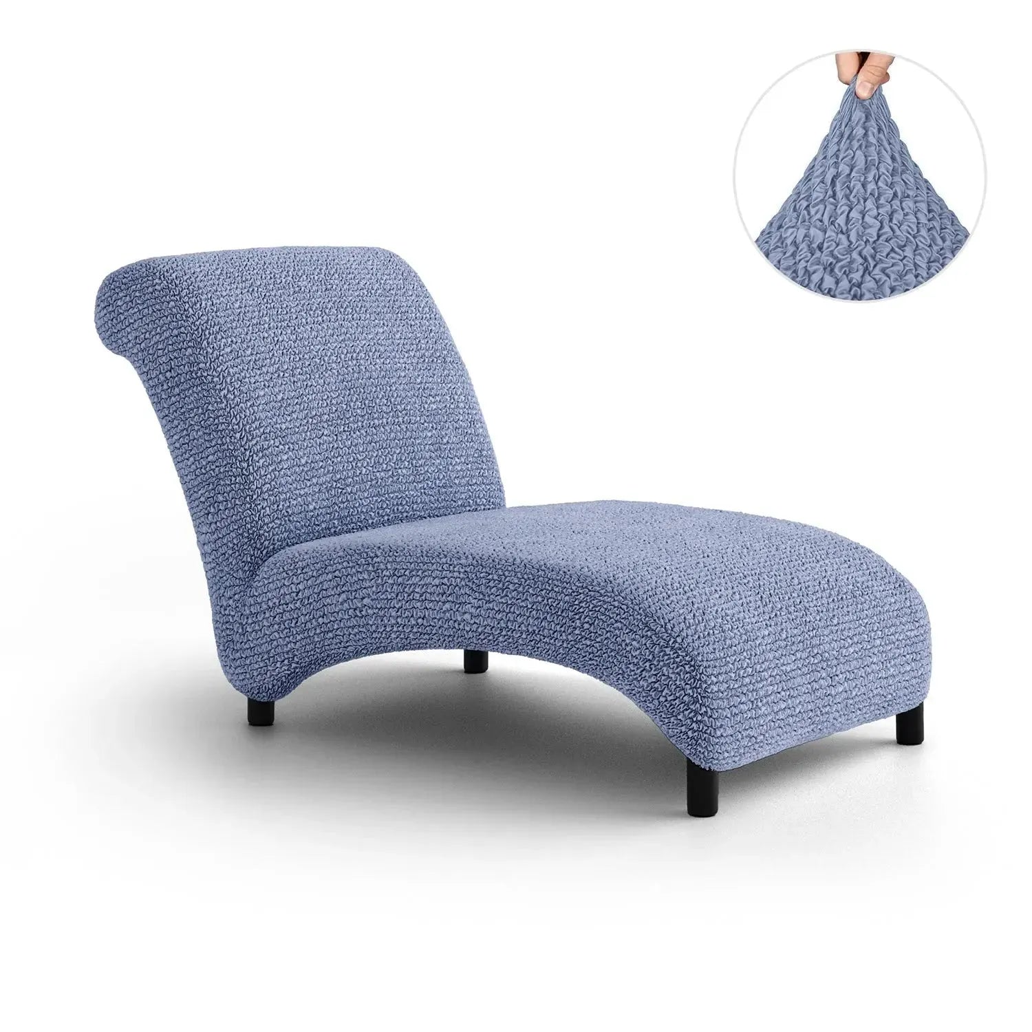 Armless Chaise Lounge Slipcover - Soft Microfiber Stretch Cover with Non-Slip Backing - Perfect for Living Room, Bedroom or Nursery Furniture Protection
