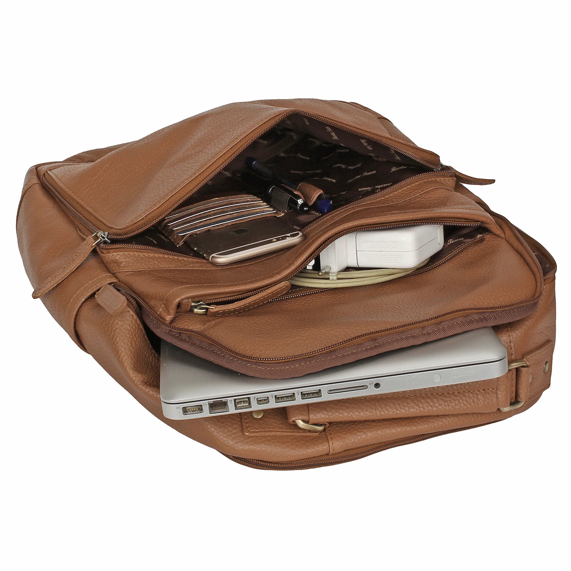 Premium Genuine Leather Travel Backpack for Men & Women - Durable Carry-On Backpack for Business Trips, Commuting & Outdoor Adventures