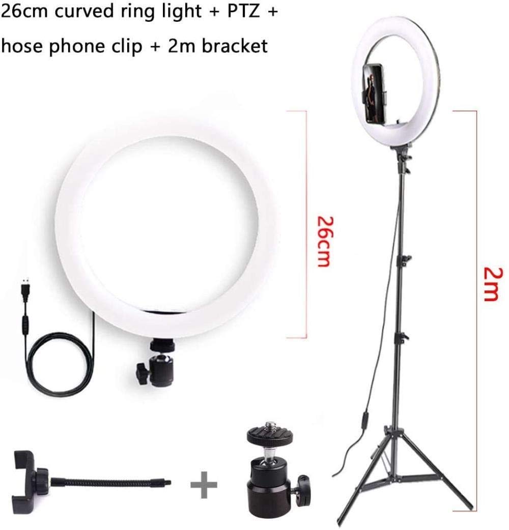 HMTE 10 Inch LED Ring Light with Tripod Stand for Phone Photography, Live Streaming, YouTube Videos, TikTok & Selfies - 26cm Fill Light for Professional Studio Lighting (10 Inch) - Perfect for Makeup, Vlogging & Content Creation