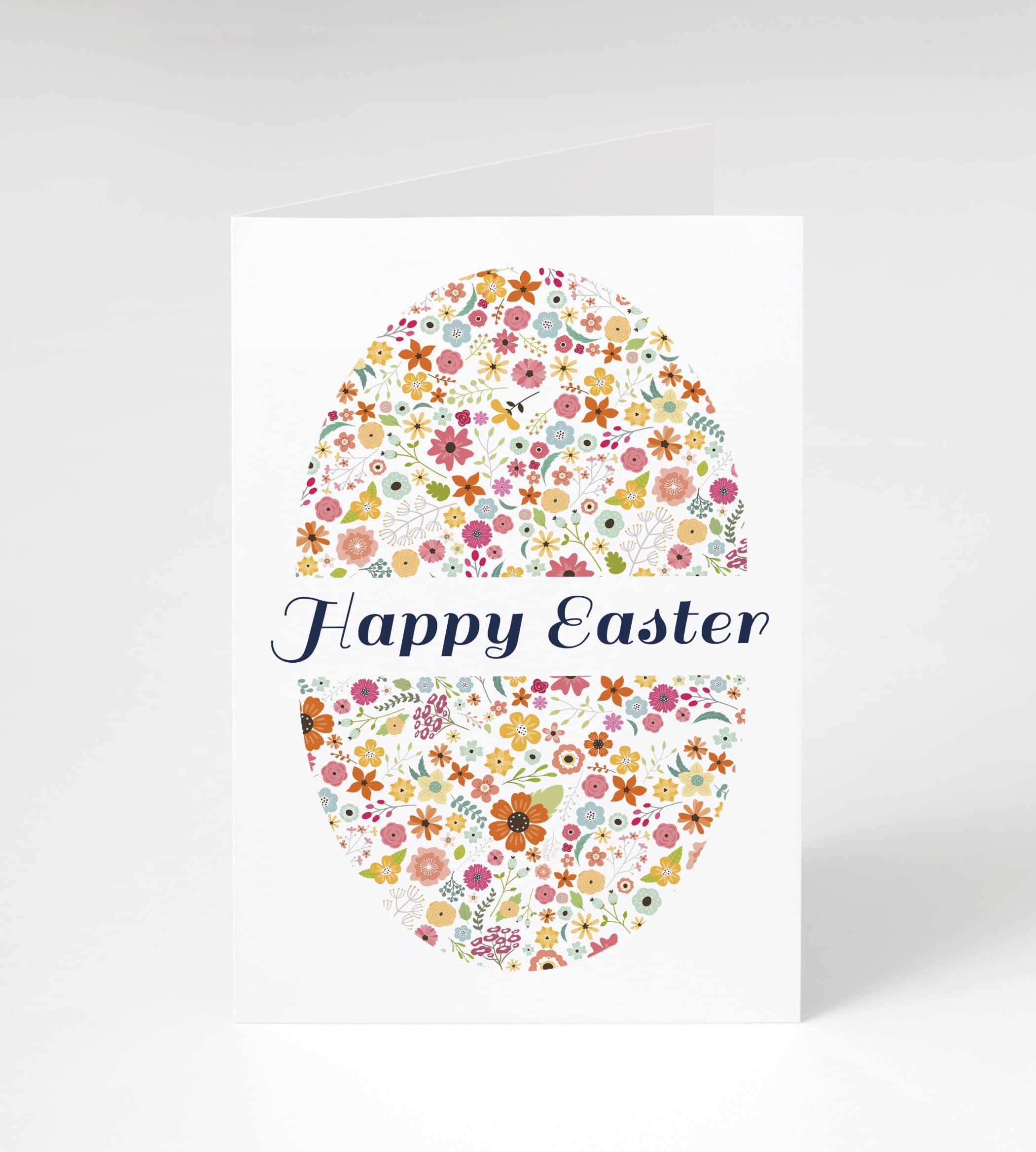 Easter Greeting Cards with White Envelopes - 25 Count Floral Easter Egg Design - Perfect for Easter Celebrations, Spring Parties & Gift Giving