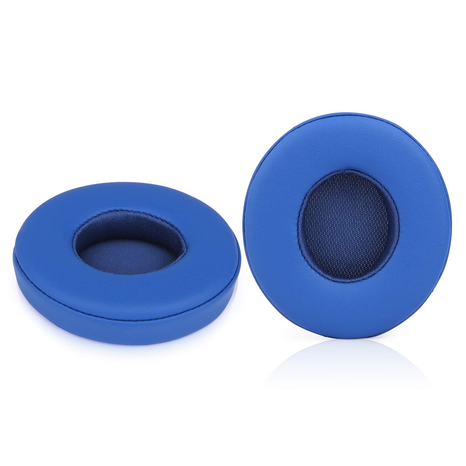 JARMOR Replacement Earpads for Beats Solo2 Wired Headphones - Premium Protein Leather & Memory Foam Ear Cushions (Blue) - Compatible with Dr. Dre Solo2 Wired Only (Not for Solo 2.0/3.0 Wireless) - Perfect for Music, Gaming & Travel