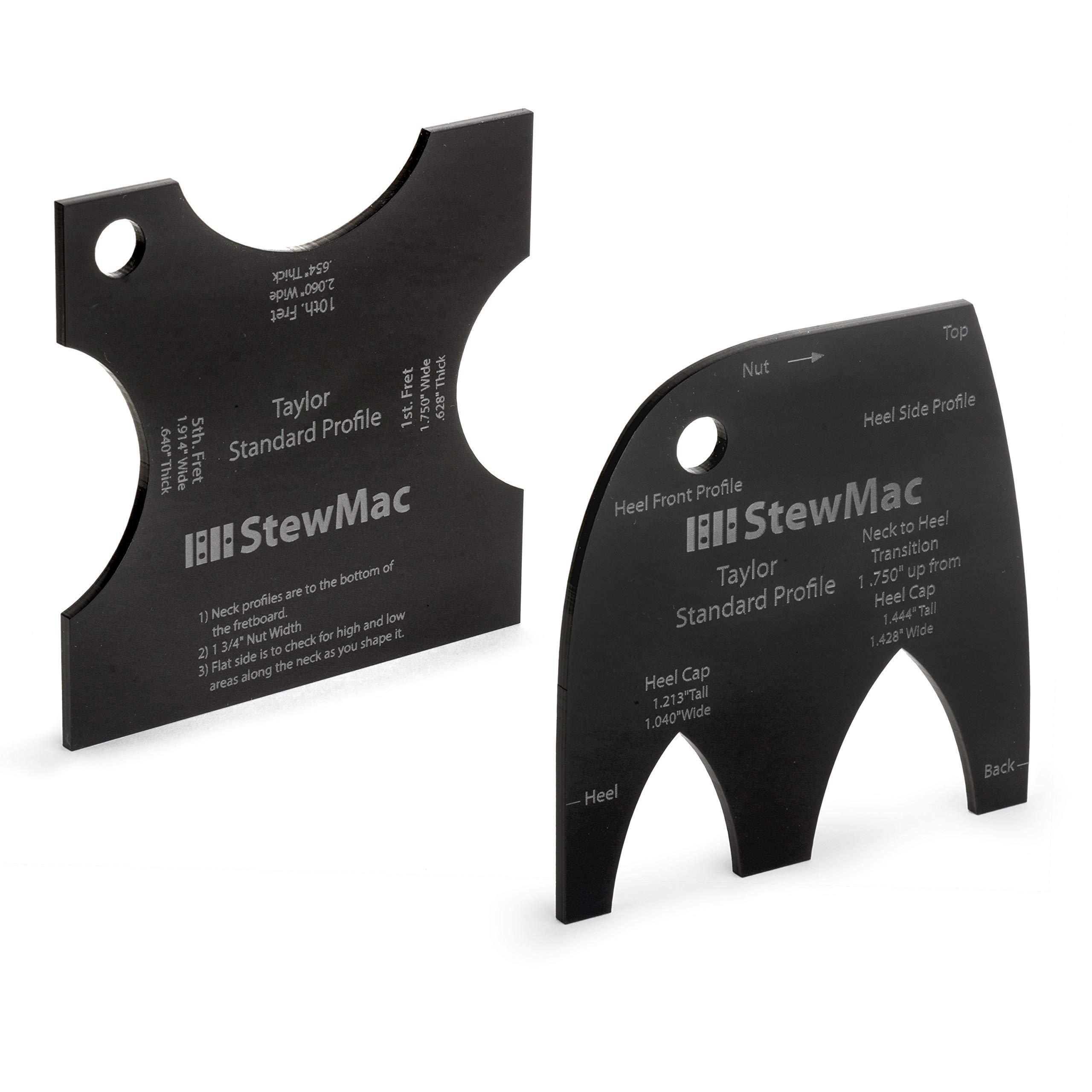 StewMac Acoustic Guitar Neck Shaping Templates - Perfect for Taylor Standard Neck Profile | Ideal for Luthiers & Guitar Repair Professionals