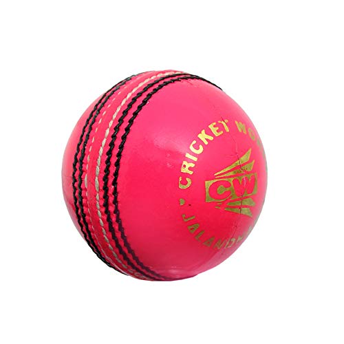 CW Special Test Pink Leather Cricket Balls - Pack of 6 | Hard Match Practice Balls for Professional Training & Outdoor Games