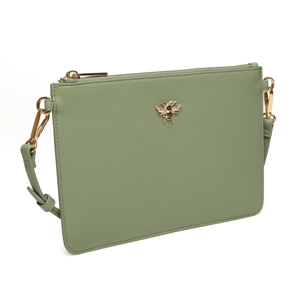 Alice Wheeler Ealing Phone & Clutch Pouch in Sage Green - Stylish Crossbody Wallet for Women, Perfect for Parties, Travel and Everyday Use
