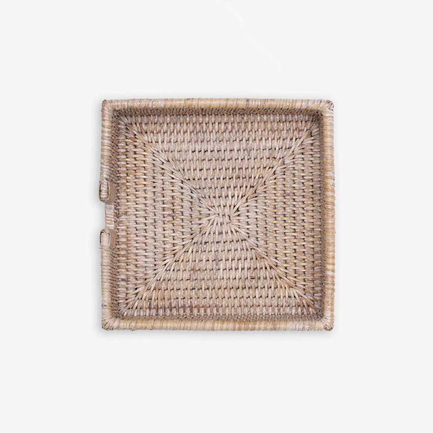 Caspari Rattan Napkin Holder - Elegant Tableware Organizer for Dining, Kitchen, and Party Decor | Perfect for Home, Restaurant, and Wedding Use