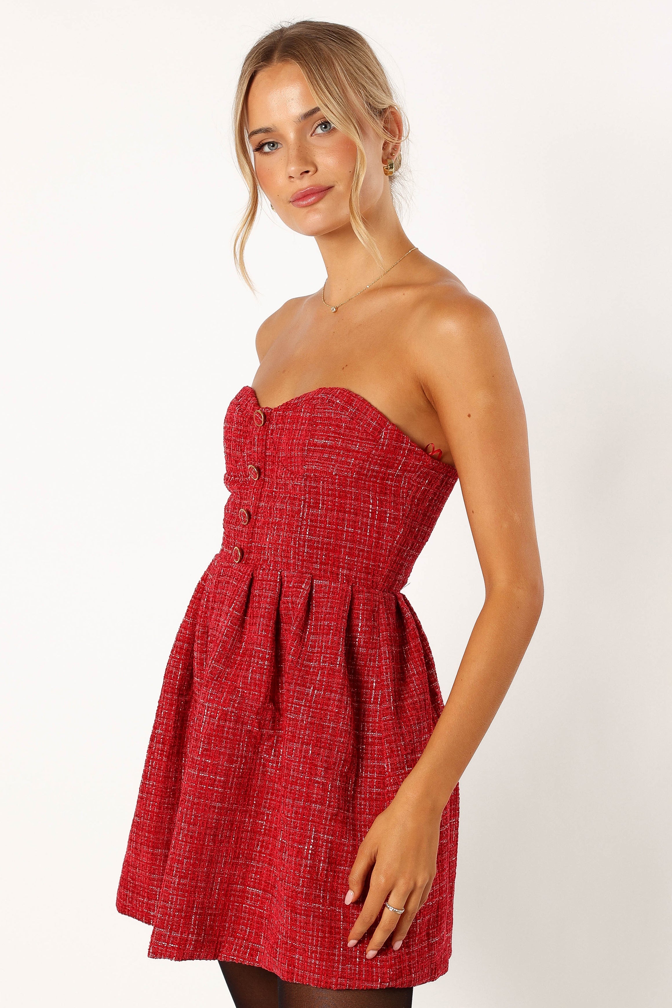 Strapless Mini Dress for Women - Sexy Red Bodycon Party Dress | Perfect for Night Out, Club, Date Night, and Special Occasions