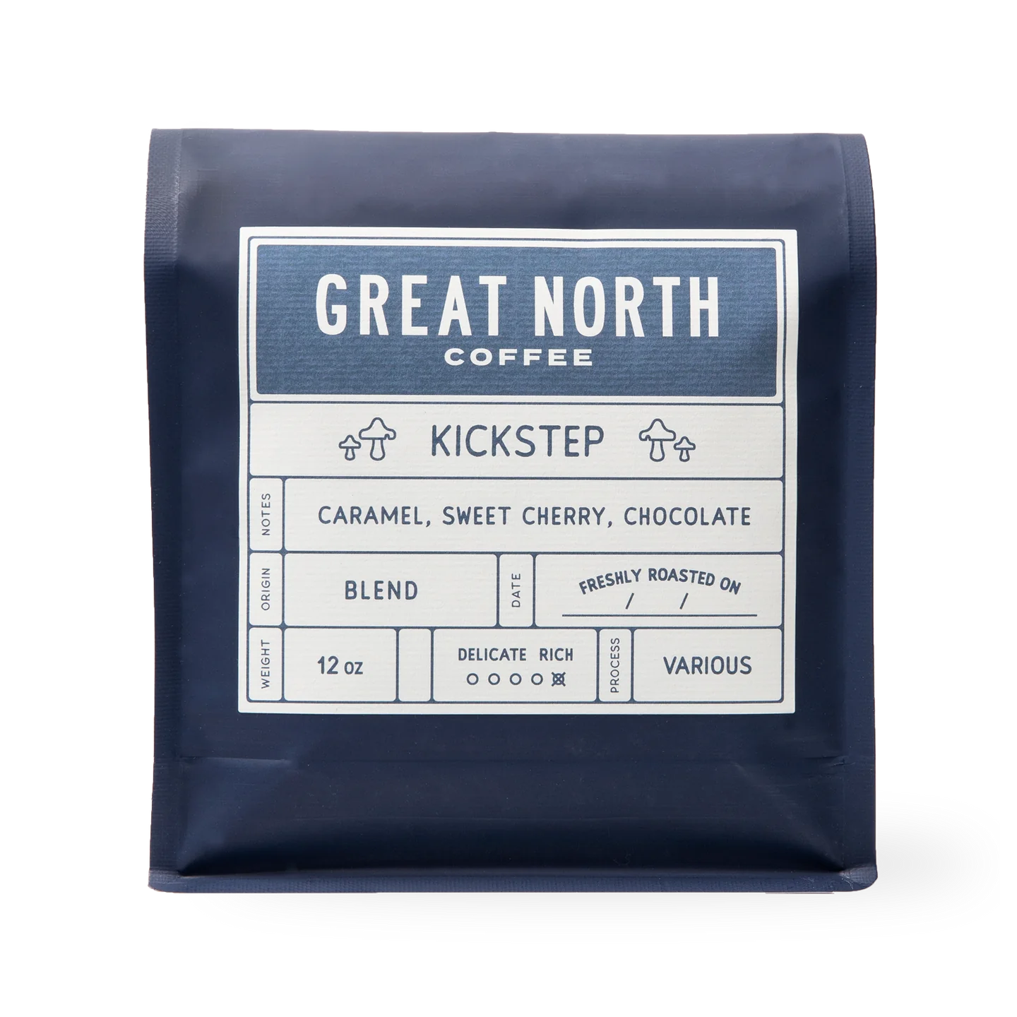 Great North Coffee Kickstep Blend - Premium Medium Roast Ground Coffee for Rich Flavor - Perfect for Morning Brews, Office Use & Camping Trips