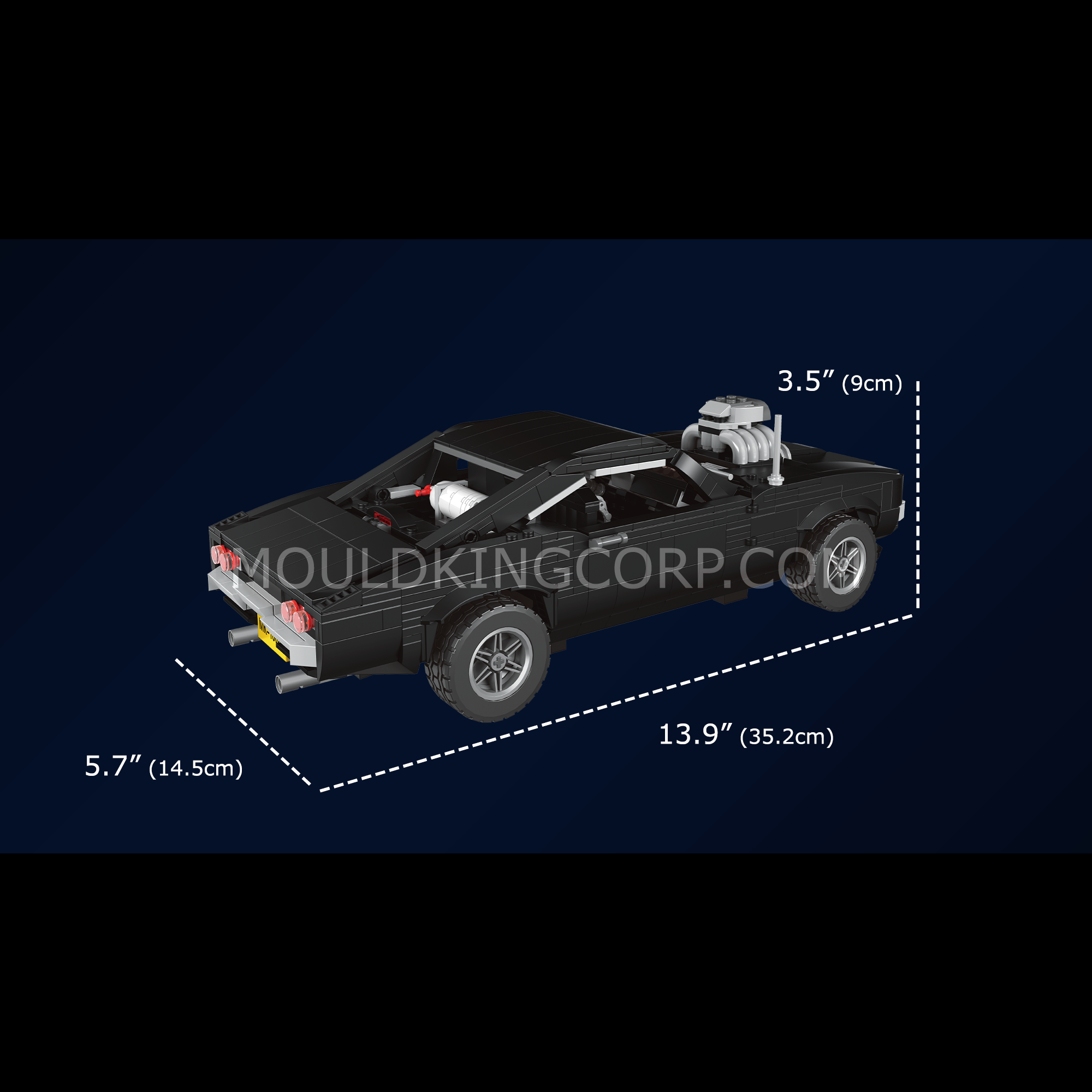 Mould King 10028 American Muscle Car Building Kit - 1,439 PCS Model Car Set with Charger Design | Perfect for Car Enthusiasts, STEM Education & Creative Play