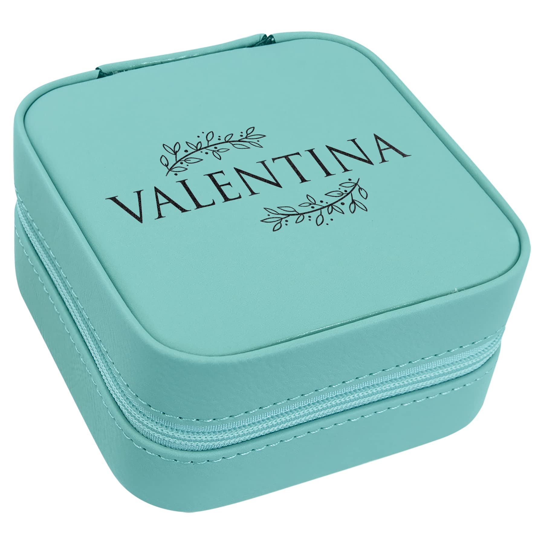 Best Travel Jewelry Box for Women - Laser Engraved Leatherette Jewelry Organizer Case with Storage Compartments | Perfect for Vacation, Bridal Shower Gifts & Home Organization