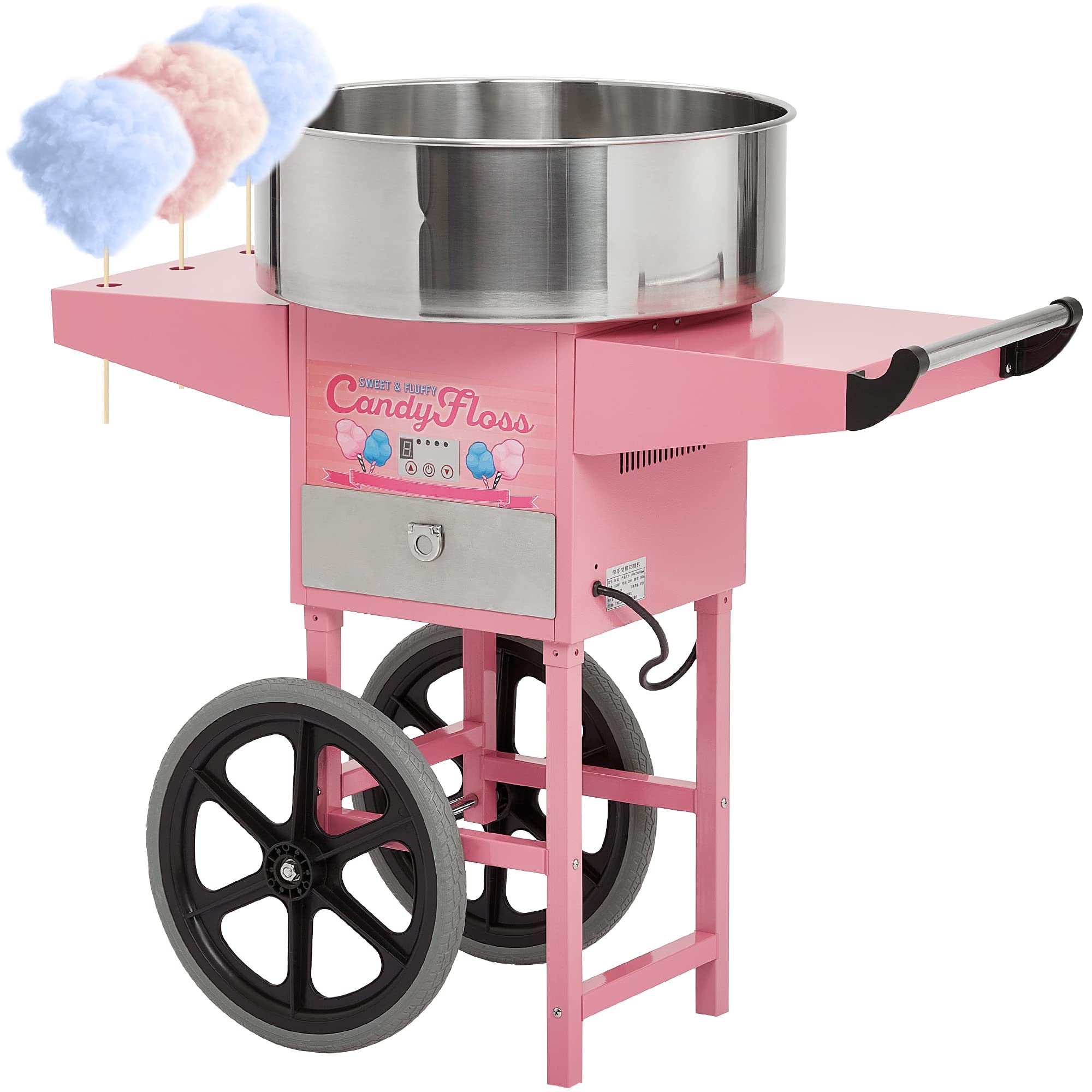 Pink Cotton Candy Machine for Home & Parties - Commercial Grade Floss Maker, Easy to Use & Clean - Perfect for Birthday Events, Carnivals & Sweet Treats