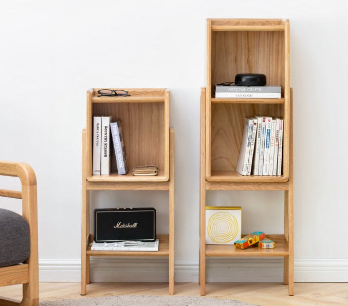 Solid Oak Wood Side Cabinet with Storage - Modern Living Room & Bedroom Furniture for Home Organization & Decor