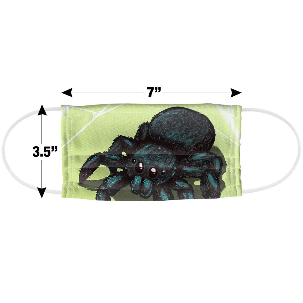 Popfunk Cute Spider Reusable Face Mask - 1-Ply Breathable Unisex Face Covering for Daily Wear, Outdoor Activities & Costume Parties