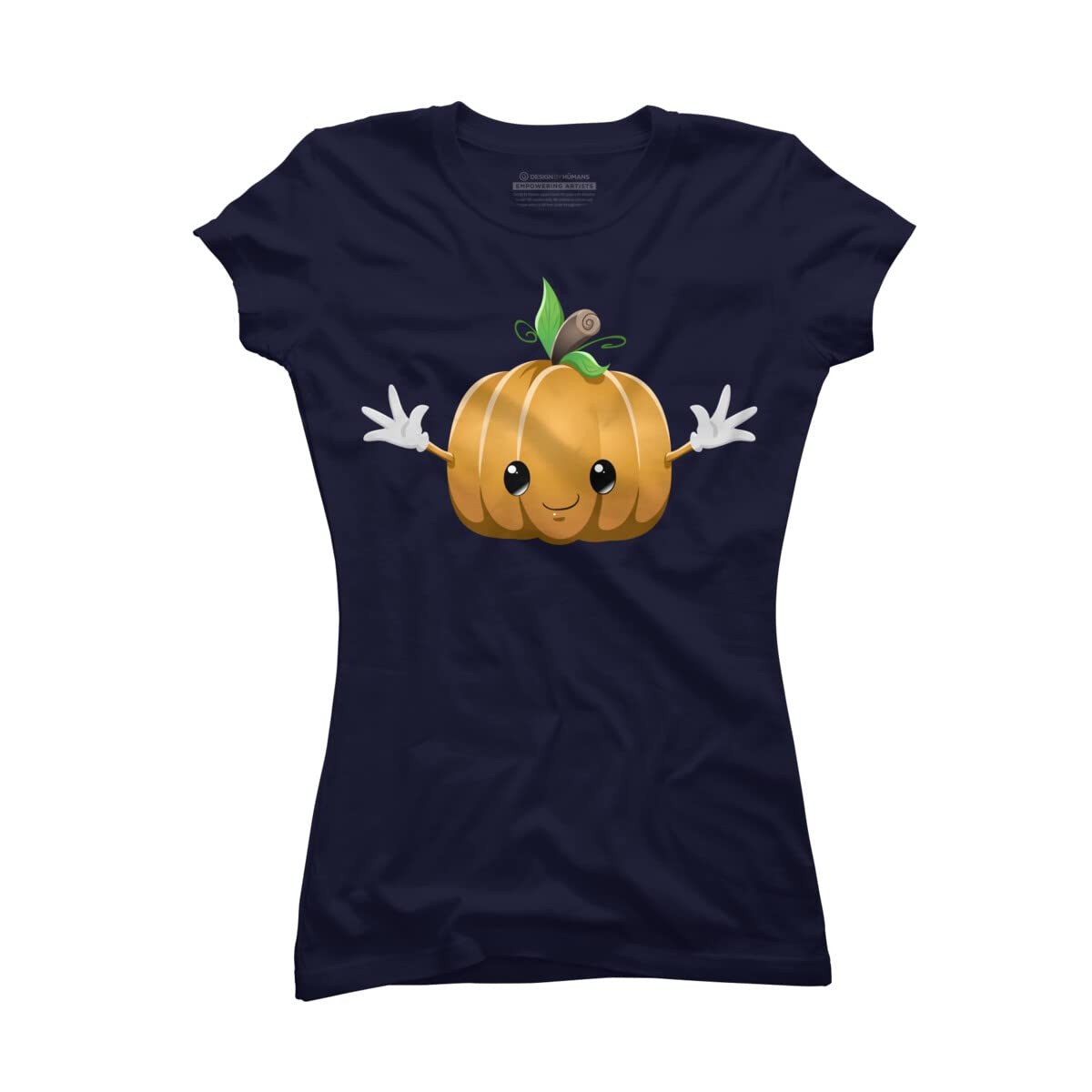 Design By Humans Junior's Halloween Pumpkin Monster by LironPeer T-Shirt - Spooky Halloween Costume for Teens & Kids - Perfect for Trick-or-Treating & Halloween Parties