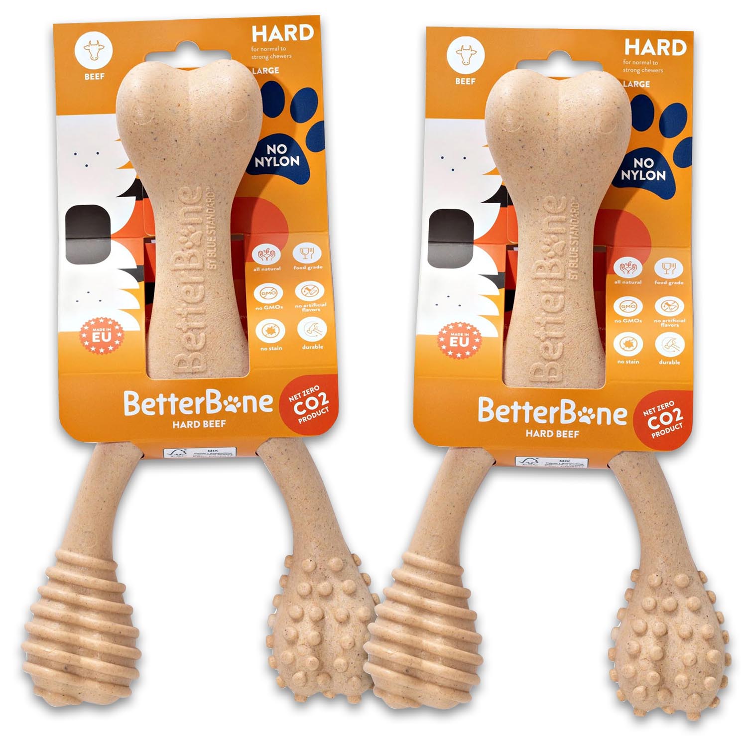Premium High-Density Beef Bone Chews for Dogs - All-Natural Long-Lasting Dental Treats for Aggressive Chewers - Great for Teething Puppies & Large Breed Dogs
