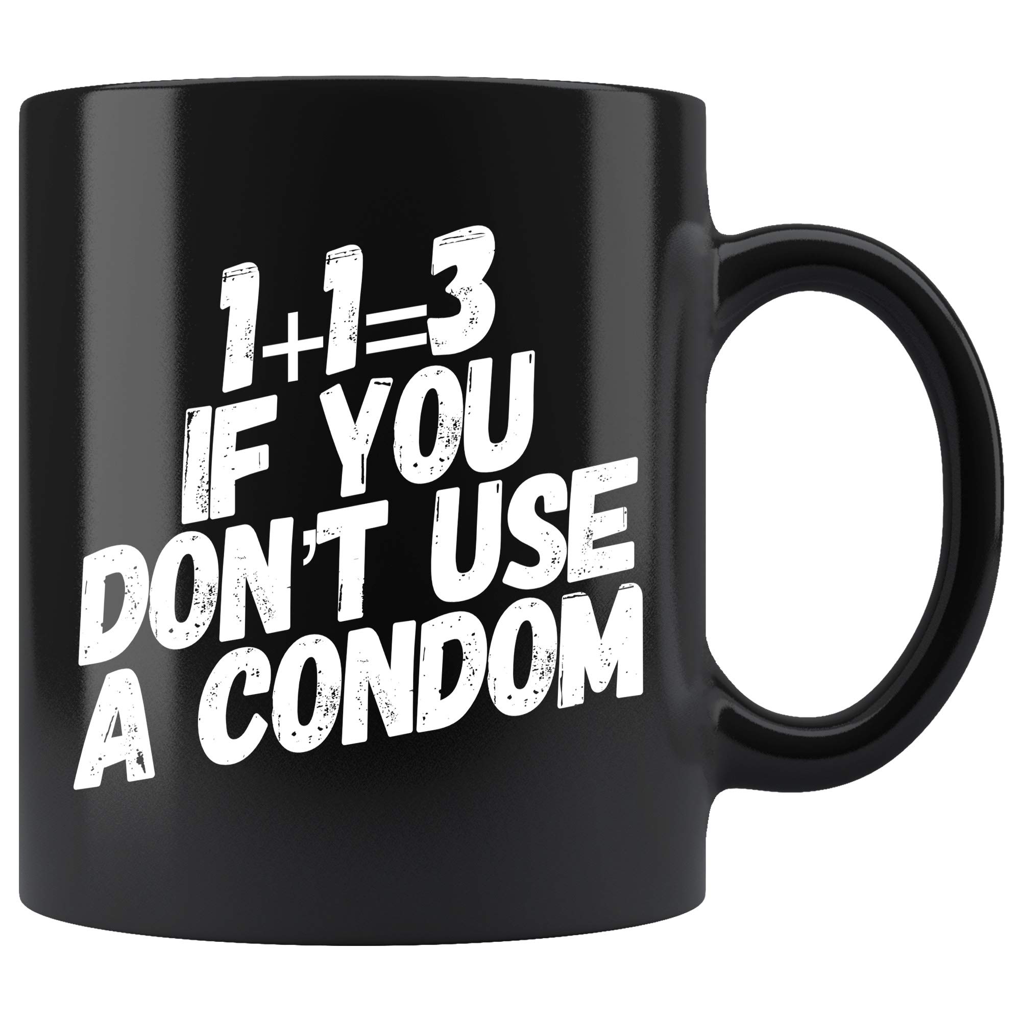 Funny 'Use A Condom' Coffee Mug - 11 oz Black Ceramic Cup for Women & Men | Humorous Gift for Couples, Bachelorette Parties & Office Pranks