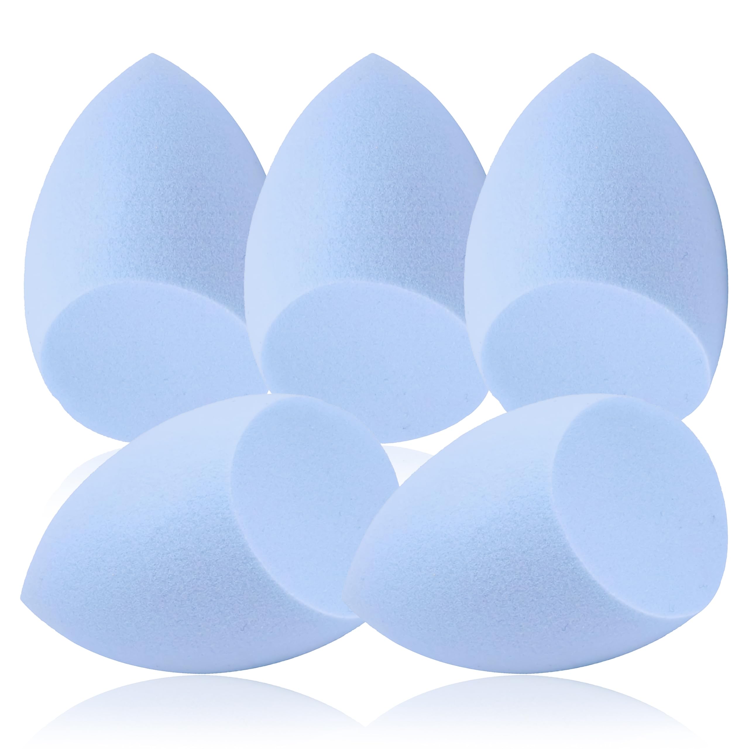 5-Piece Set of Washable Non-Latex Makeup Blending Sponges - Perfect for Liquid, Cream & Powder Foundation - Beauty Blender for Flawless Makeup Application - Ideal for Everyday Use, Travel & Professional Makeup Kits