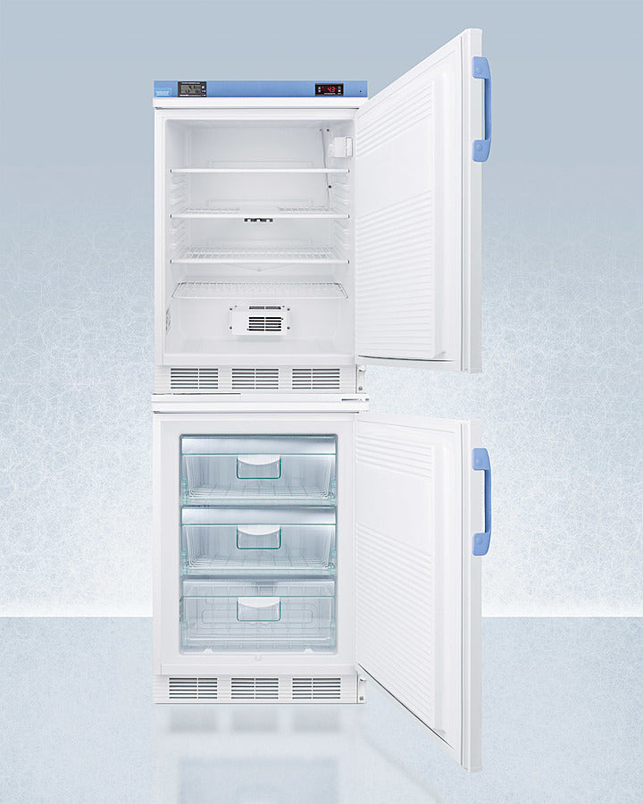 Accucold 24-Inch Wide All Refrigerator & All Freezer Combo FF7LW VT65MLSTACKMED2 - Perfect for Home, Office, and Commercial Use