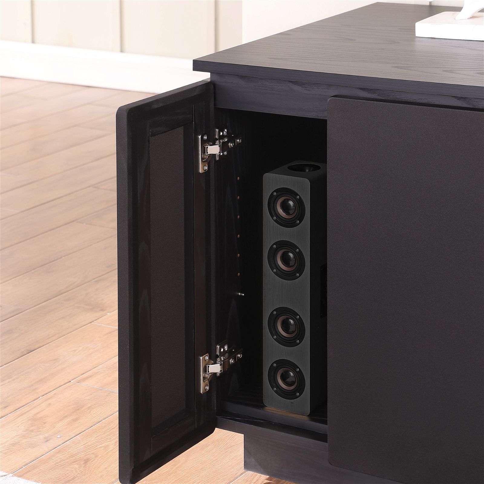 Tauris Broadway 2250BLK TV Stand Entertainment Center - Modern TV Console for Living Room, Bedroom & Home Theater