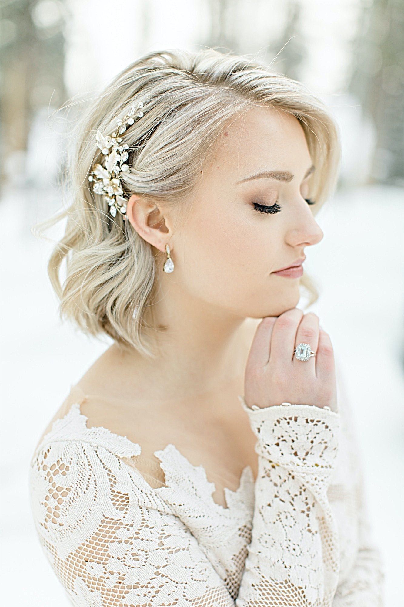 APRIL Silver Leaf Hair Clips Set – Elegant Hair Accessories for Women, Perfect for Weddings, Parties & Everyday Style