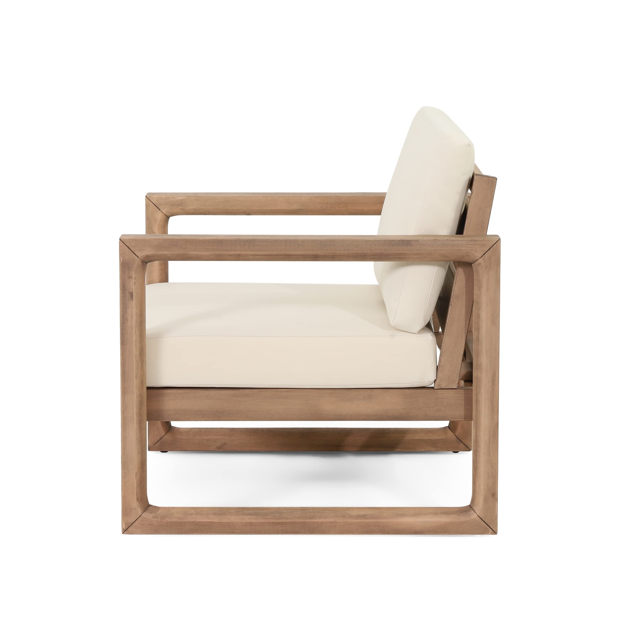 Christopher Knight Home Stefan Club Chair - Beige & Brown Wash Upholstered Accent Chair for Living Room, Lounge, or Office