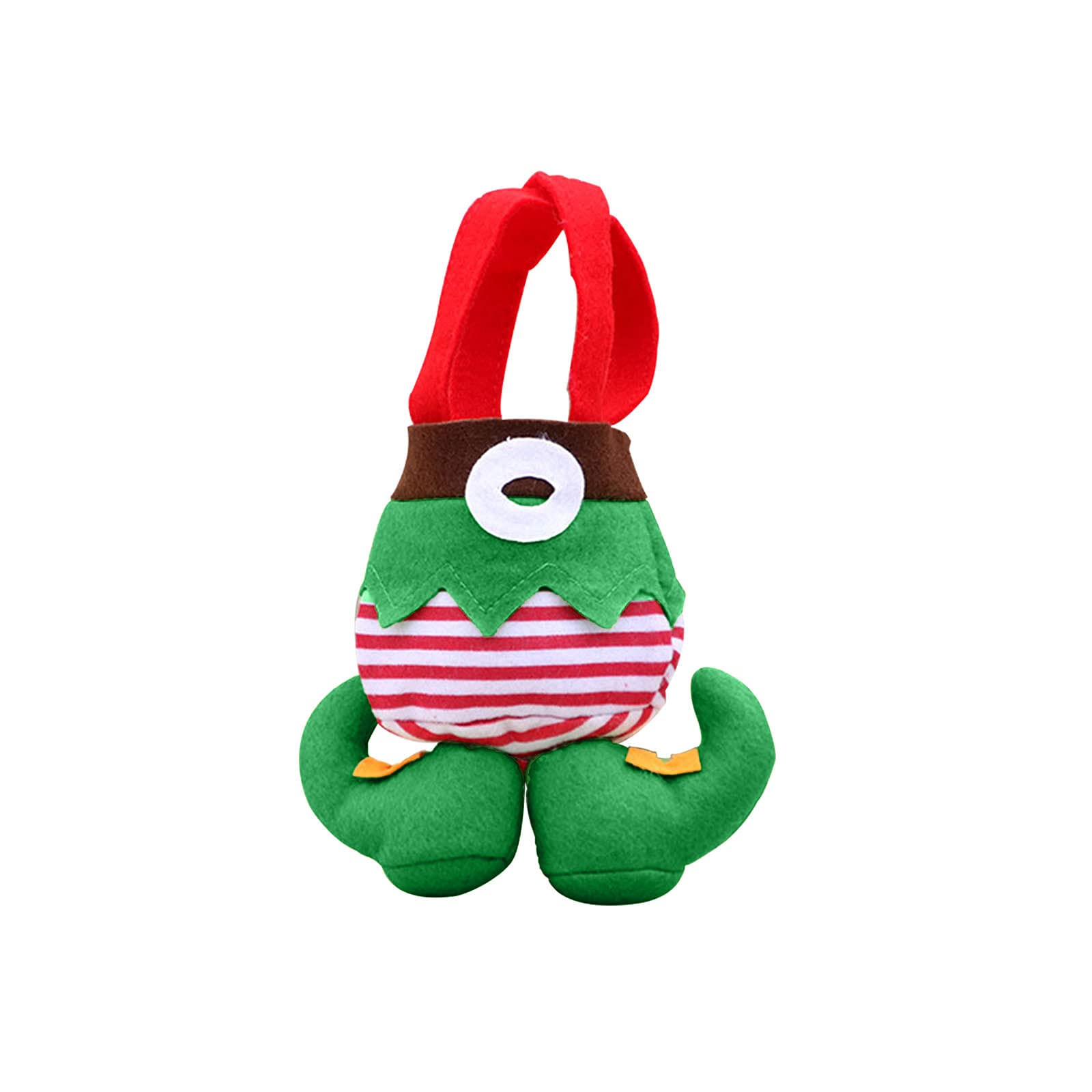 Christmas Gift Bags with Santa Design - Festive Holiday Candy Socks for Chocolates, Sweets & Small Gifts - Perfect for Stocking Stuffers, Party Favors & Holiday Treats (Green)