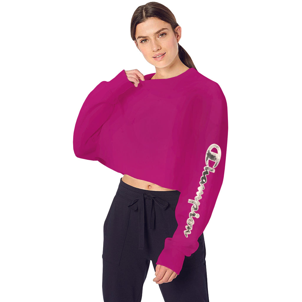 Champion Women's Soft Touch Long Sleeve Cropped T-Shirt - Casual Streetwear, Workout & Everyday Comfort