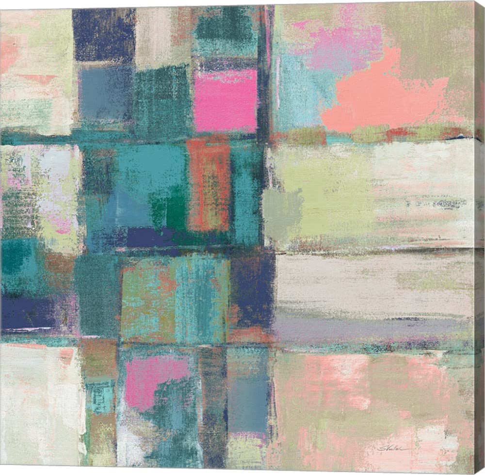 Silvia Vassileva Island Hues II Crop Bright Canvas Wall Art - 16x16 Inches Gallery Wrapped Ready to Hang - Perfect for Living Room, Bedroom & Office Decor