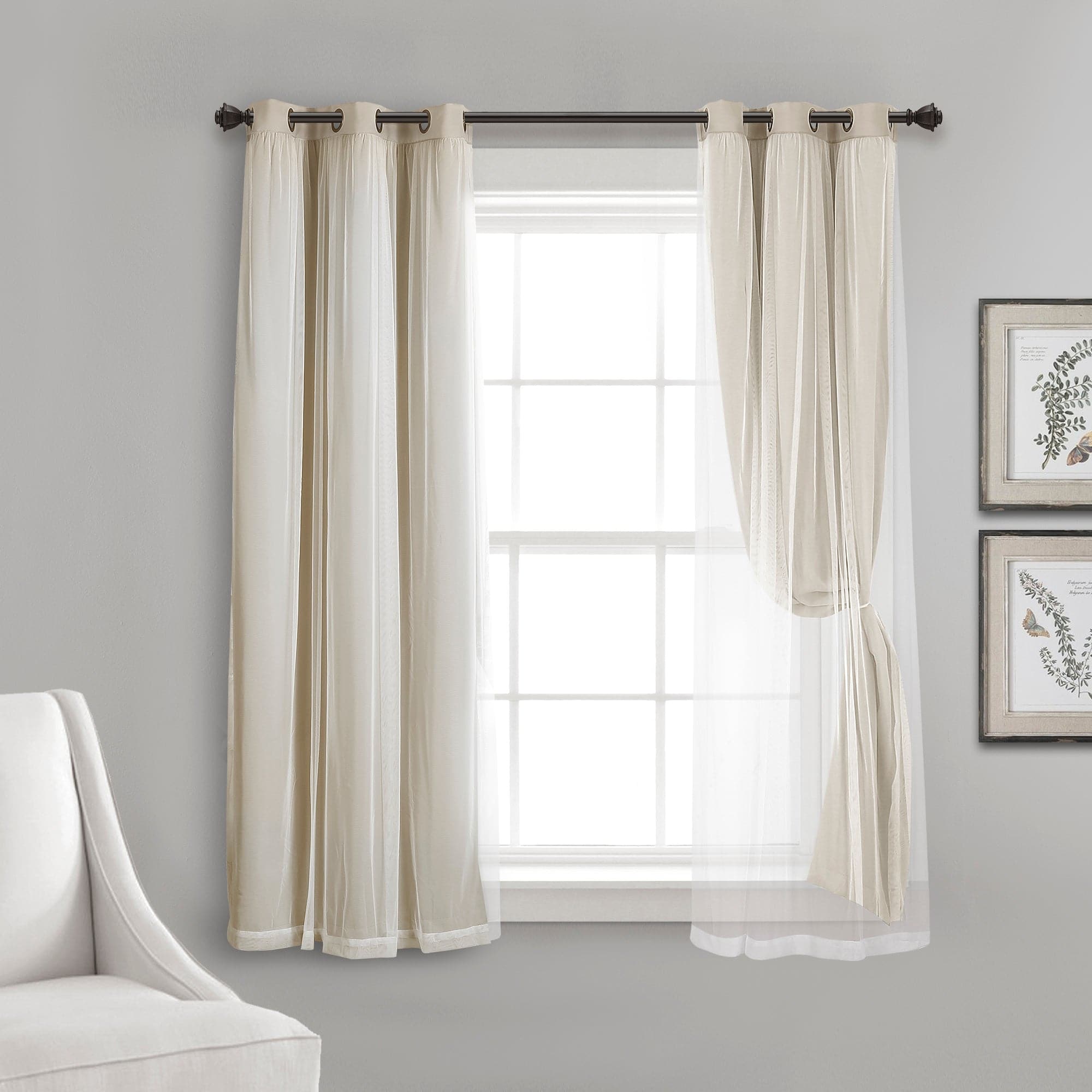 Blackout Curtains with Grommet Top & Insulated Lining - Thermal Sheer Window Panels for Bedroom, Living Room & Home Office - Energy Efficient & Noise Reducing