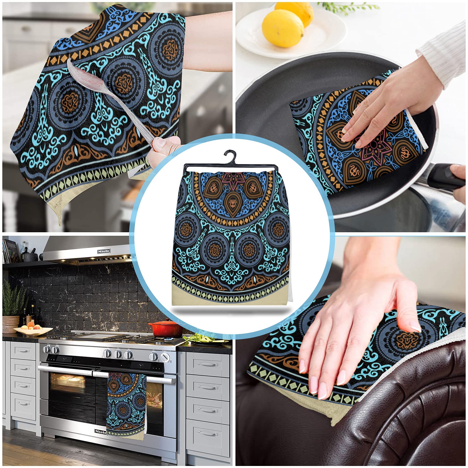 Premium Cotton Dish Towels Set of 2 - 18