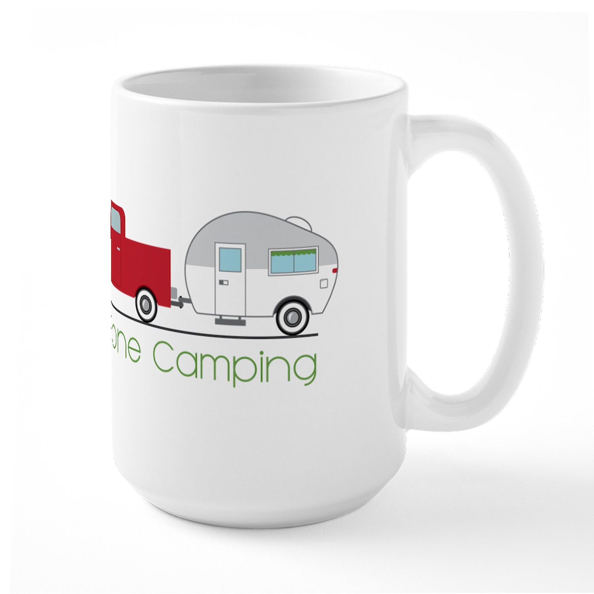 Gone Camping 15 oz (444 ml) Ceramic Coffee Mug - Perfect for Outdoor Adventures, Hiking & Camping Trips