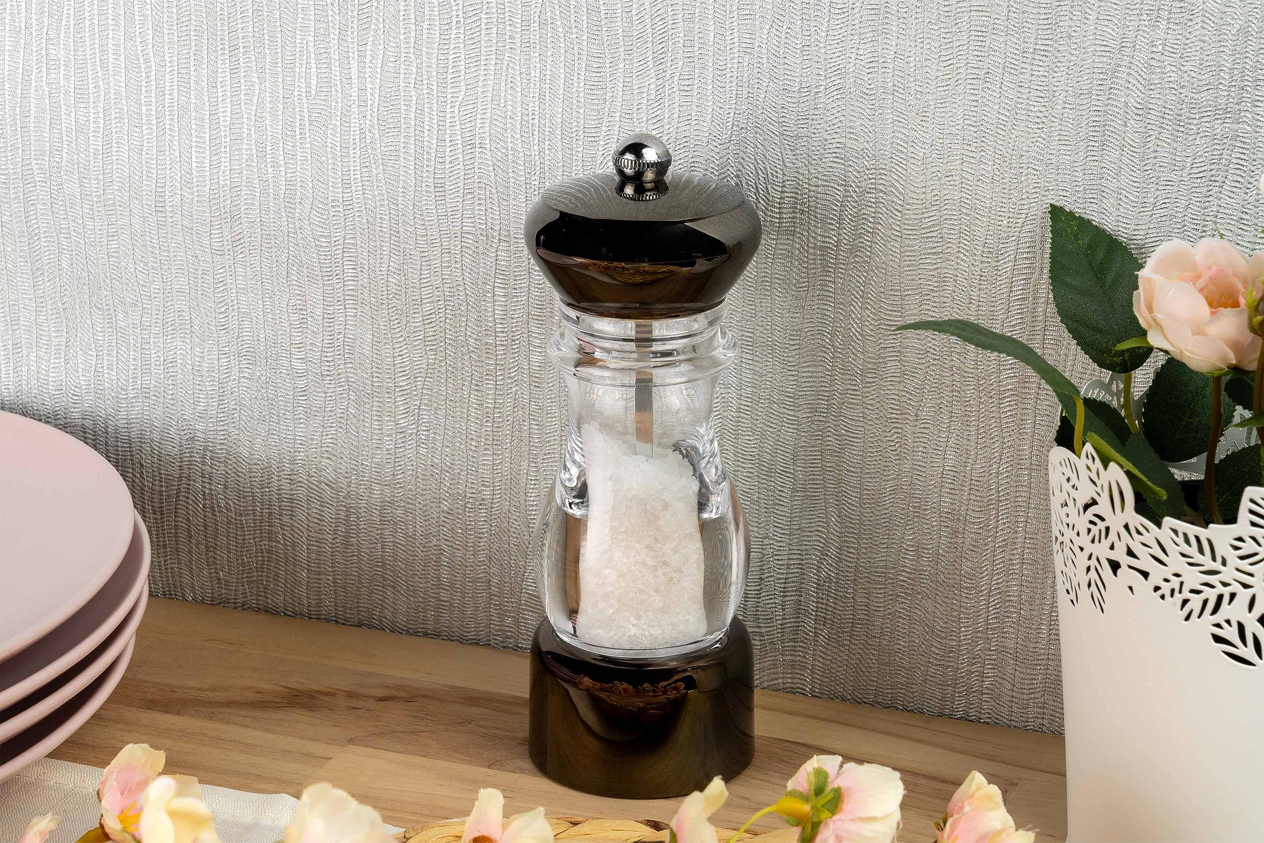 Premium Stainless Steel PM-817GM Salt and Pepper Grinder Set - 17cm/6.7