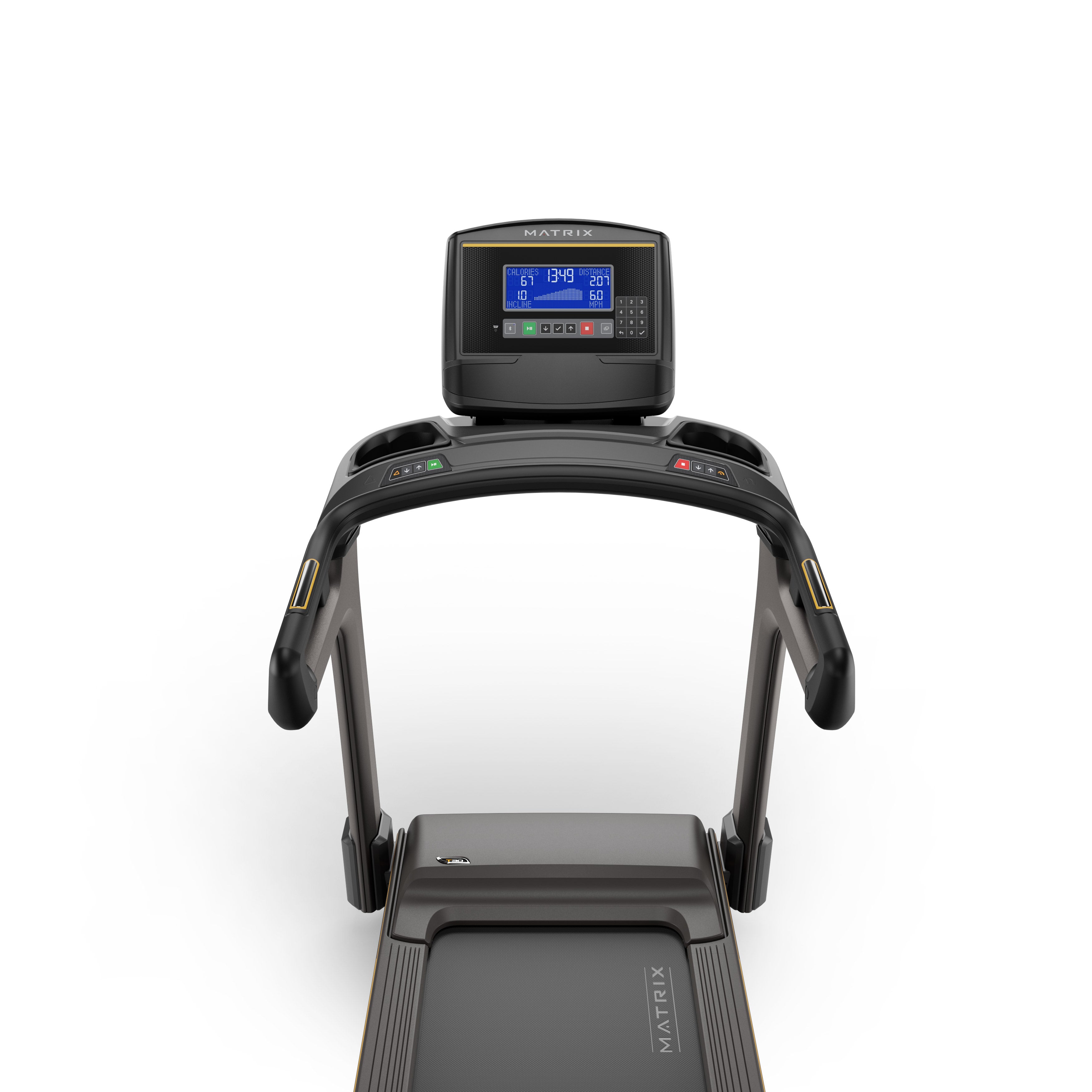 Matrix T30 Treadmill - Foldable Electric Running Machine for Home Gym, 3.0HP Motor, 12 Preset Programs, LCD Display - Perfect for Cardio Workouts & Weight Loss