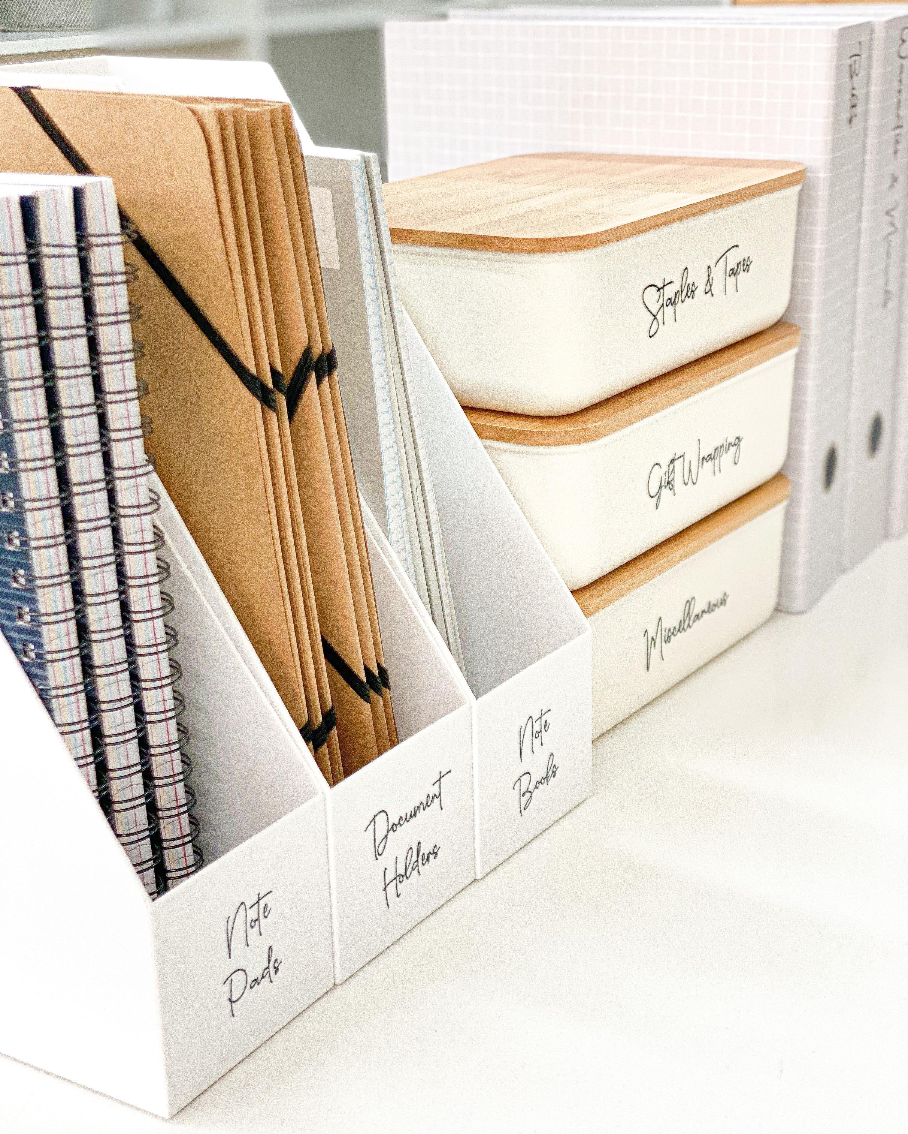 Custom Office & Stationery Labels - Personalized Name Stickers for Files, Notebooks & Organizing - Perfect for Home, Office & School Use