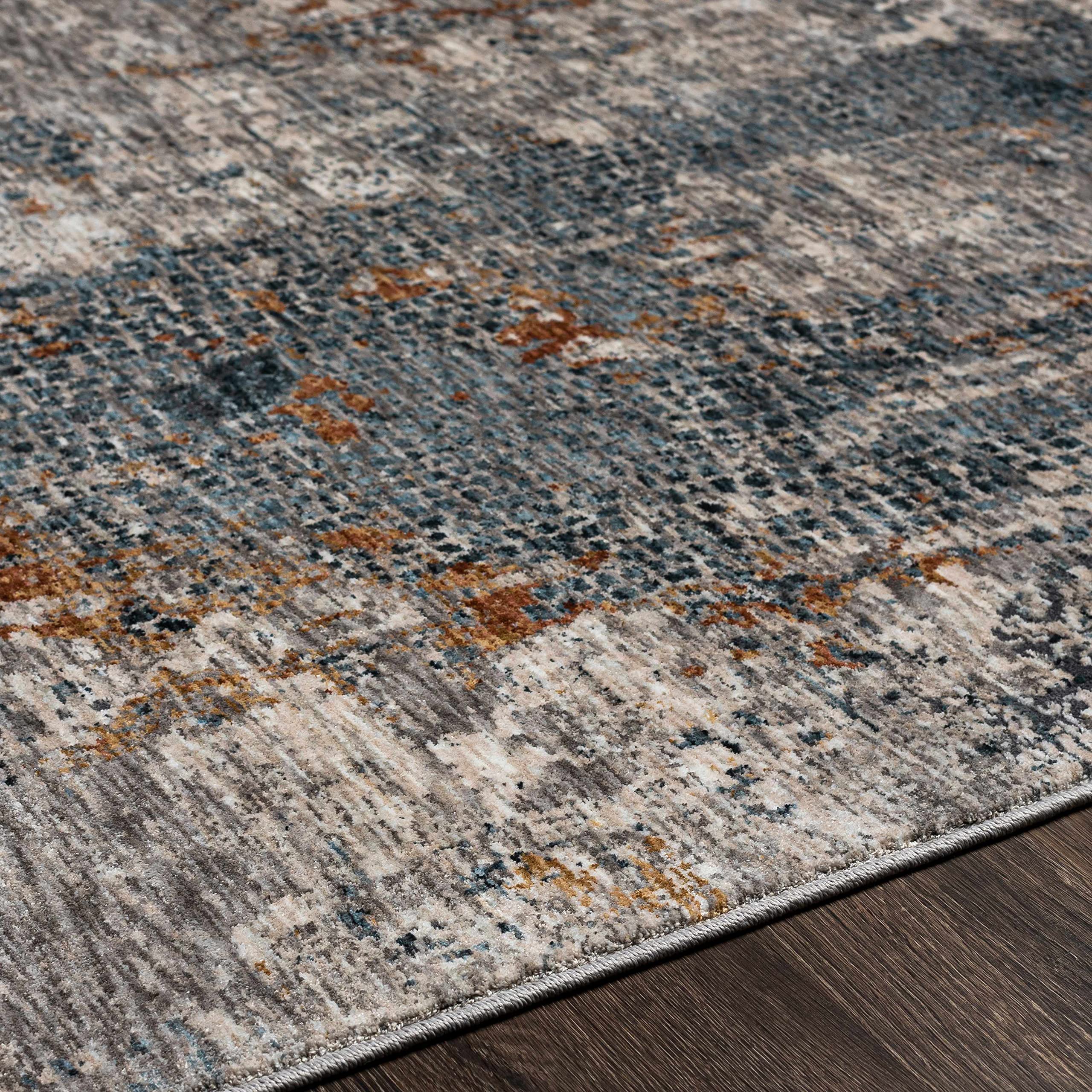 Hauteloom Andreas Modern Area Rug 2' x 3' - Blue, Pink, Red - Soft Non-Slip Living Room & Bedroom Rug for Home Decor, Office, Dorm Room