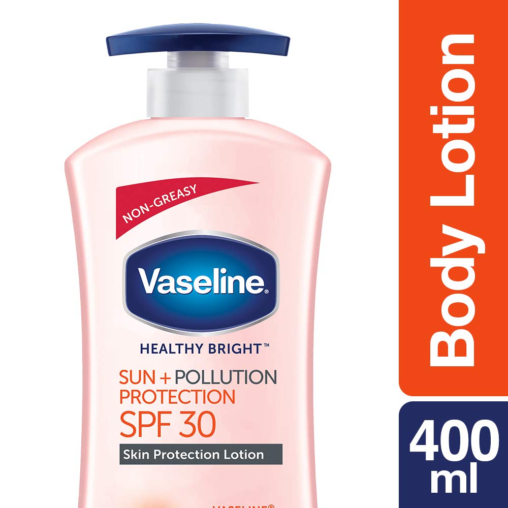 Vaseline Intensive Care Cocoa Glow & SPF 30 Sun Protection Body Lotion 400ml - Deep Moisturizing for Dry Skin, UV Defense & Pollution Shield - Perfect for Daily Hydration, Travel & Outdoor Activities