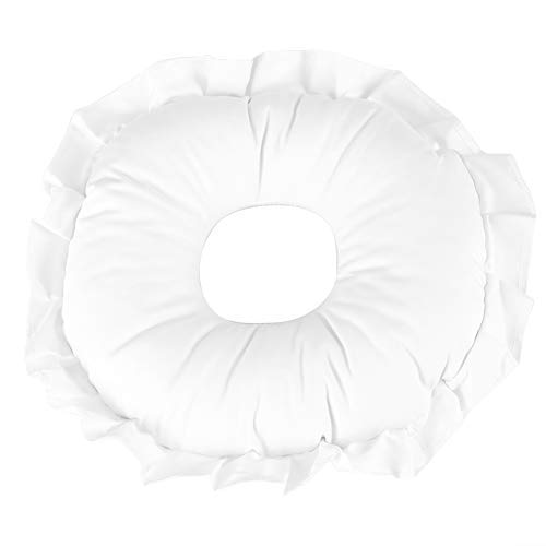 **Massage Face Down Pillow with Hole - Hollowed Headrest Cushion for Spa, Facial, and Massage Therapy - Comfortable Support for Massage Beds, Chiropractic, and Relaxation**