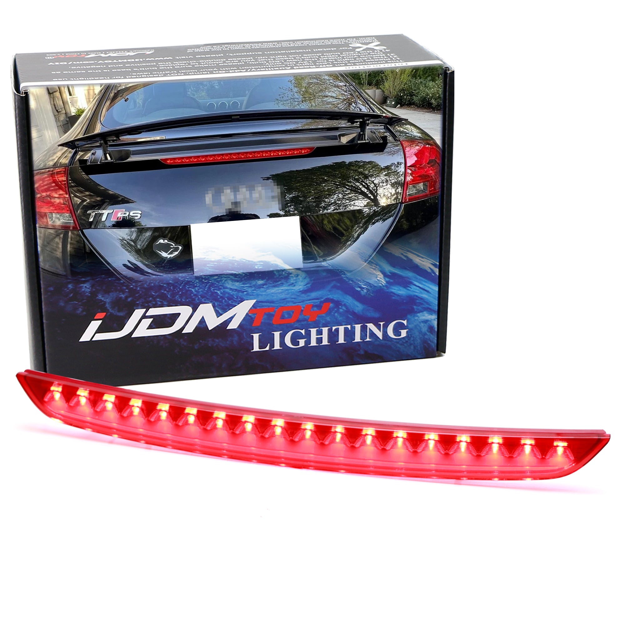 Dark Red LED Trunk Lid Third Brake Light Bar for 2008-2015 Audi TT Coupe - High Visibility Safety Upgrade for Night Driving & Car Shows