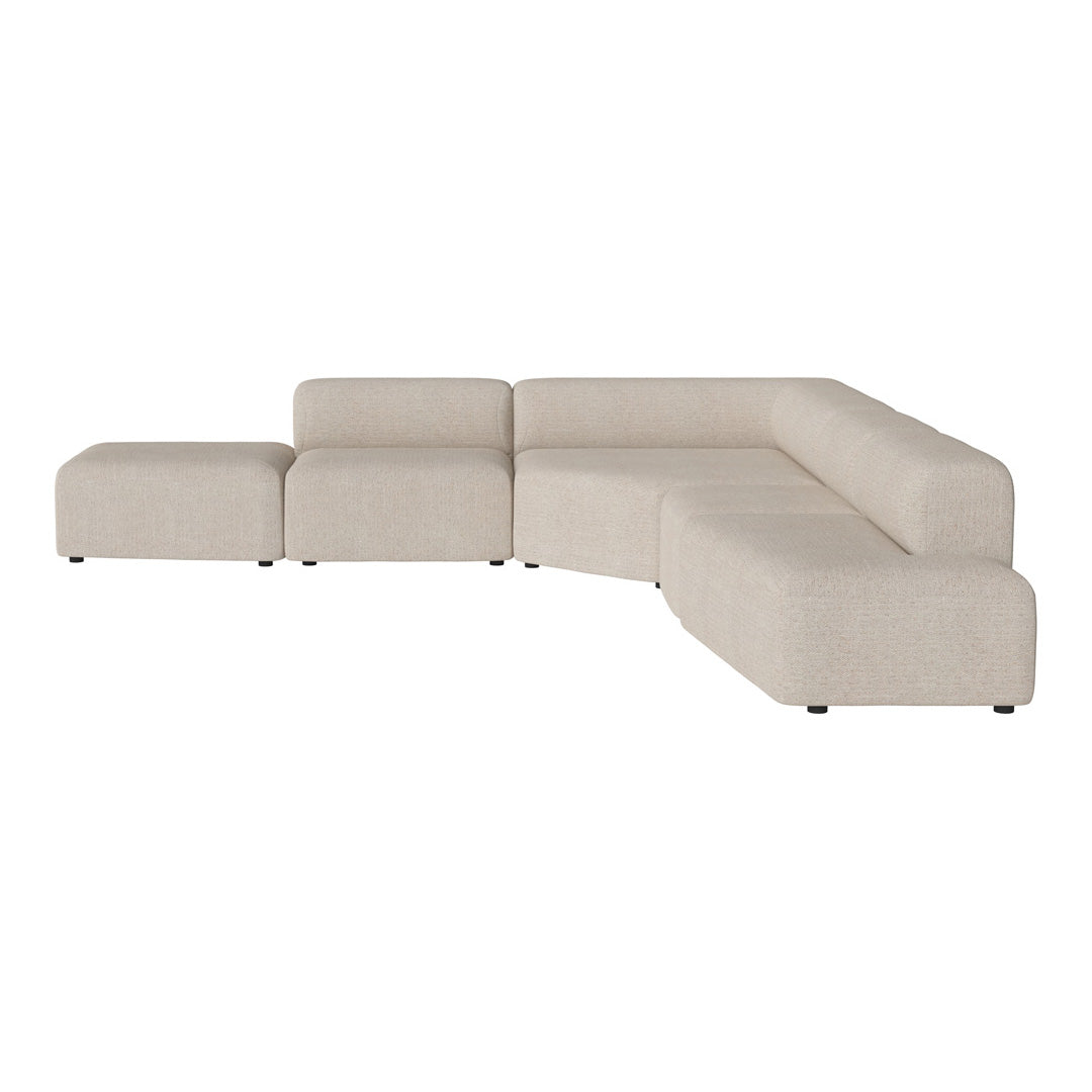 Modern L-Shaped Angle Corner Sofa with Open End & Chaise Lounge - Perfect for Small Spaces, Living Room, Apartment & Home Theater Seating