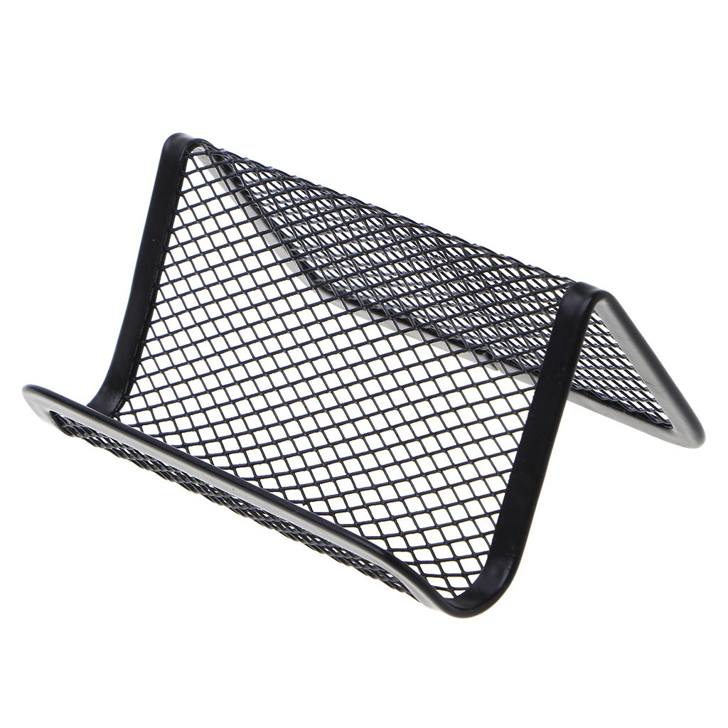 NABIAN Metal Mesh Business Card Holder - Elegant Desktop Organizer for Office, Professional Business Card Collection & Storage - Perfect for Meetings, Networking & Office Decor